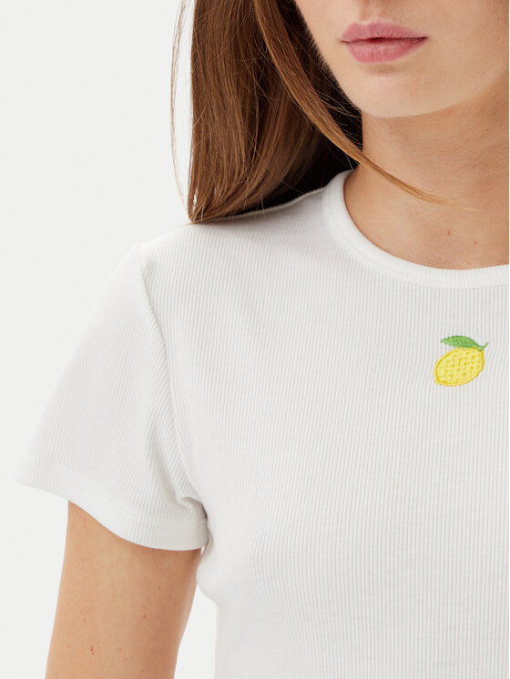 ONLY ONLY T-Shirt Daniella 15350554 Biały Slim Fit