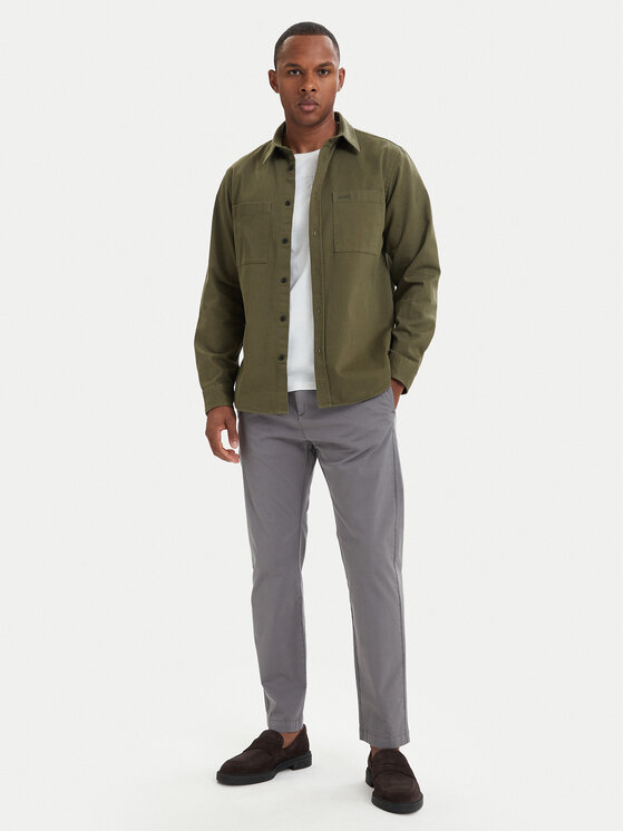 HUGO HUGO Srajca Egrin 50566885 Temno zelena Regular Fit