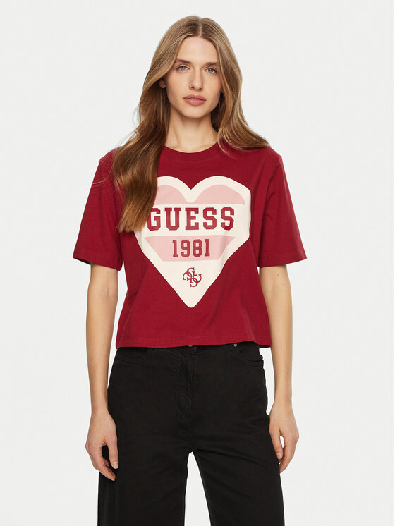 Damski T-Shirt Guess, Rozmiar XXS, Beżowy, V5RI01 I3Z14