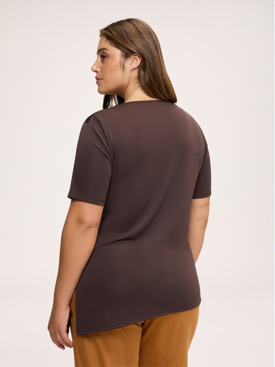 Fiorella Rubino Fiorella Rubino T-shirt G04WL009768N032 Marrone Regular Fit