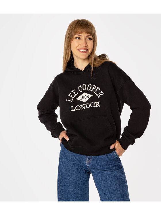 Lee Cooper Lee Cooper Bluza LOGO Czarny Regular Fit