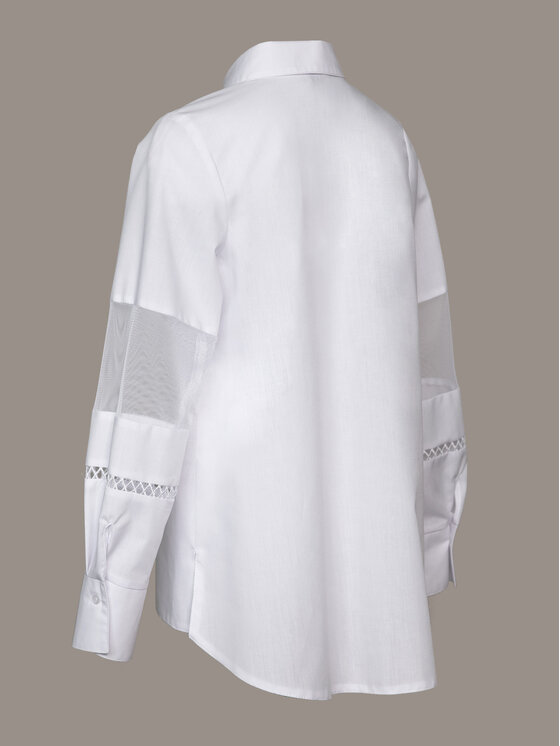 SLY SLY Koszula 4S-107 Biały Comfortable Fit