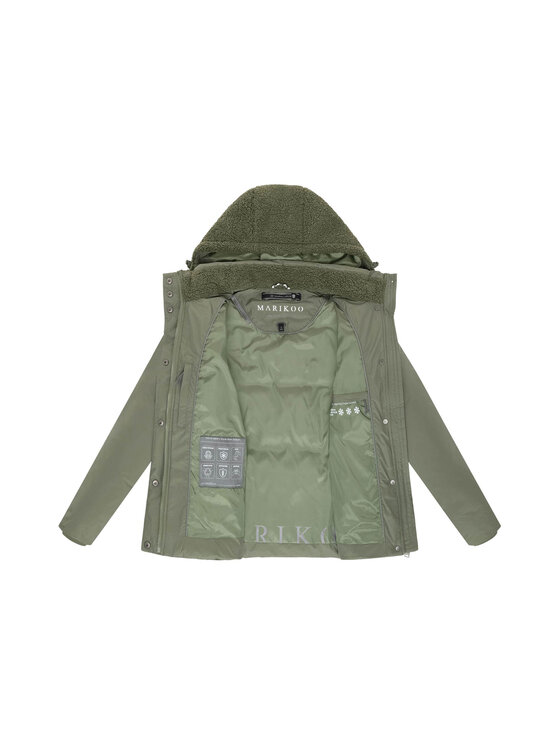 Marikoo Marikoo Kurtka zimowa Sheeta Zielony Regular Fit