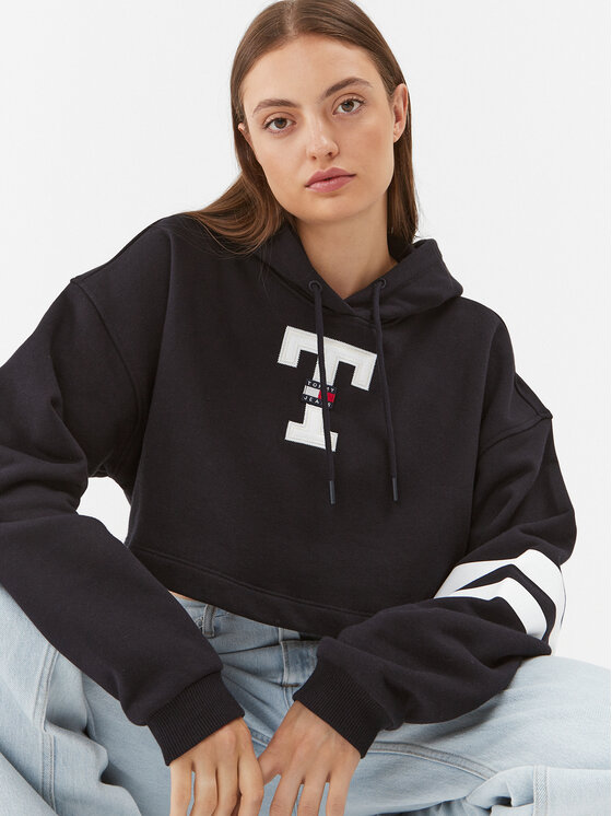 Tommy Jeans Tommy Jeans Džemperis ar kapuci Letterman Flag DW0DW16122 Tumši zils Relaxed Fit