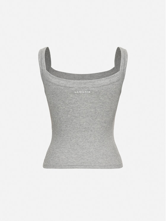 La Mania La Mania Top TESS Szary Slim Fit