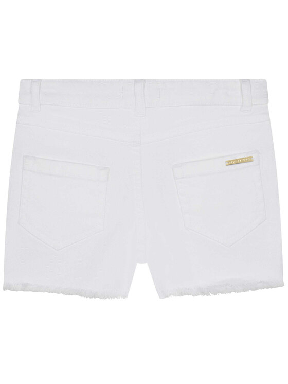 MICHAEL KORS KIDS MICHAEL KORS KIDS Jeans kratke hlače R14139 S Bela Regular Fit