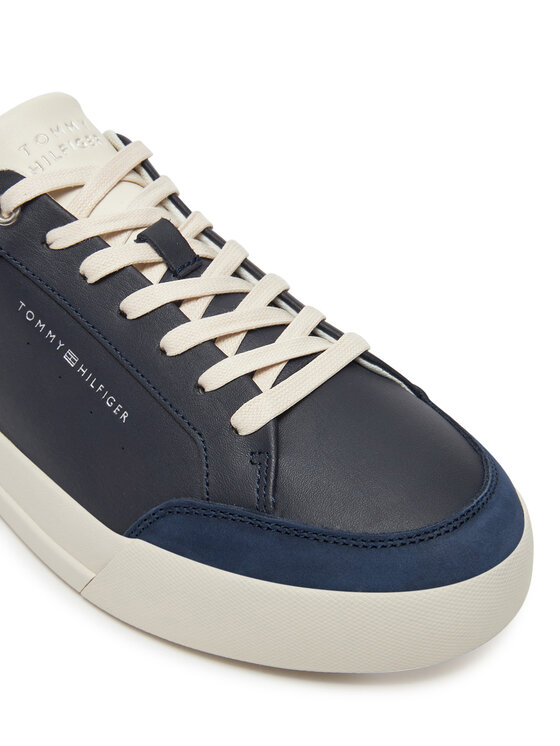 Tommy Hilfiger Tommy Hilfiger Superge Court Mix Lnubuck FM0FM05410 Mornarsko modra