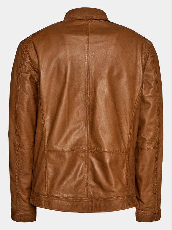 Mustang Mustang Giacca di pelle William 9920607 Marrone Regular Fit