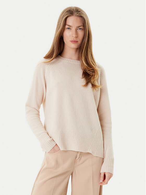 Marella Sweter Celia 2523366215 Écru Regular Fit