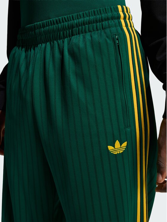 adidas adidas Spodnie dresowe Firebird loose pinstripes Zielony Loose Fit