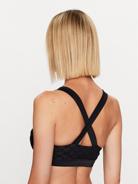 KARL LAGERFELD KARL LAGERFELD Gornji del bikini Monogram 231W2217 Črna