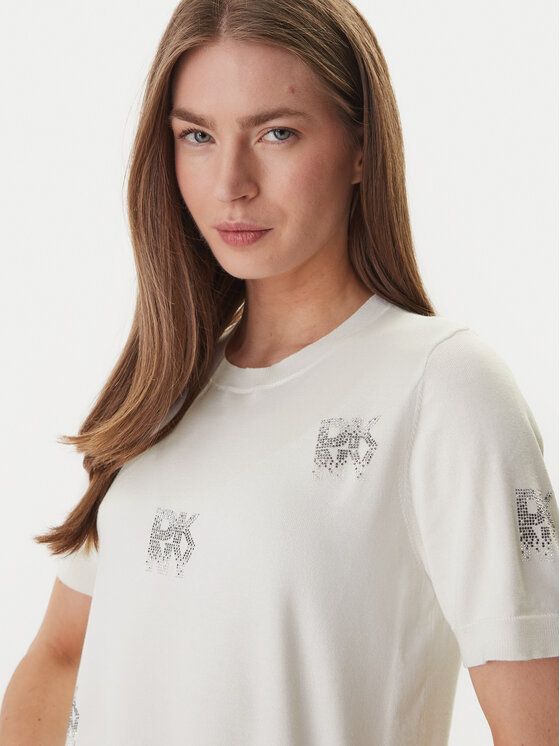 DKNY DKNY Sveter DJ6R0242 Écru Regular Fit