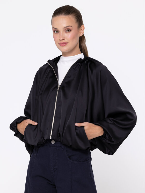 Miss LK Miss LK Kurtka bomber MISSLKB Czarny Loose Fit