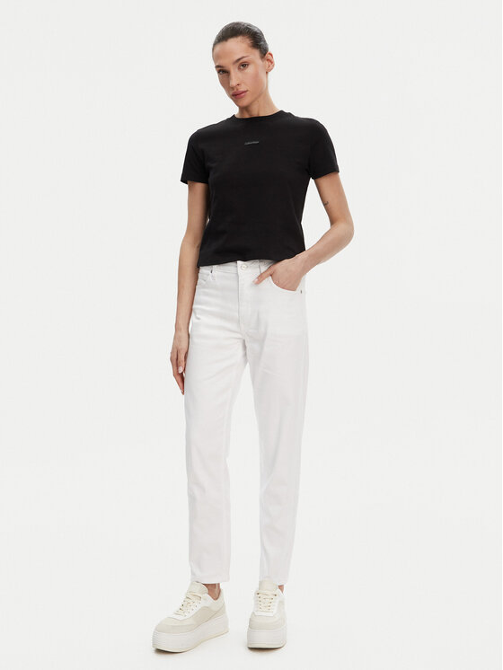 Calvin Klein Jeans Calvin Klein Jeans Póló Placed Institutional J20J225524 Fekete Slim Fit