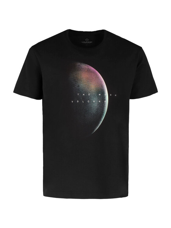 Volcano Volcano T-Shirt T-LUNAR Czarny Regular Fit