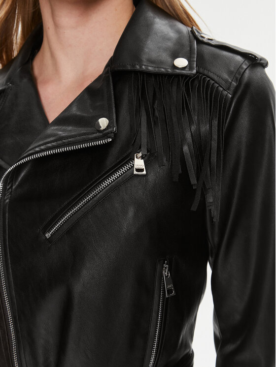 Liu Jo Liu Jo Jacke aus Kunstleder WA4020 E0887 Schwarz Regular Fit
