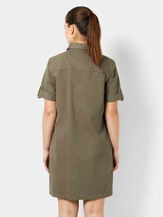 Noisy May Noisy May Sukienka jeansowa New Signe 27030173 Khaki Loose Fit