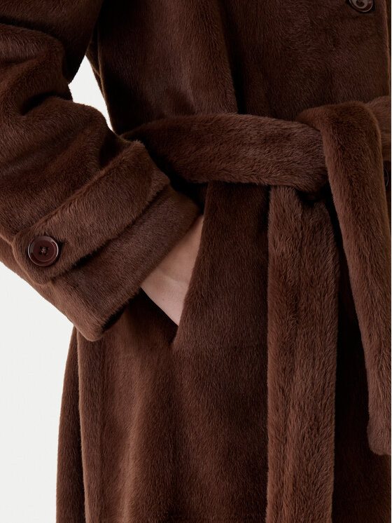 Dixie Dixie Кожено палто K330Y009A Кафяв Regular Fit