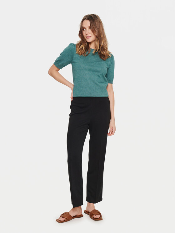 Saint Tropez Saint Tropez Kootud püksid 30511700 Must Flared Leg