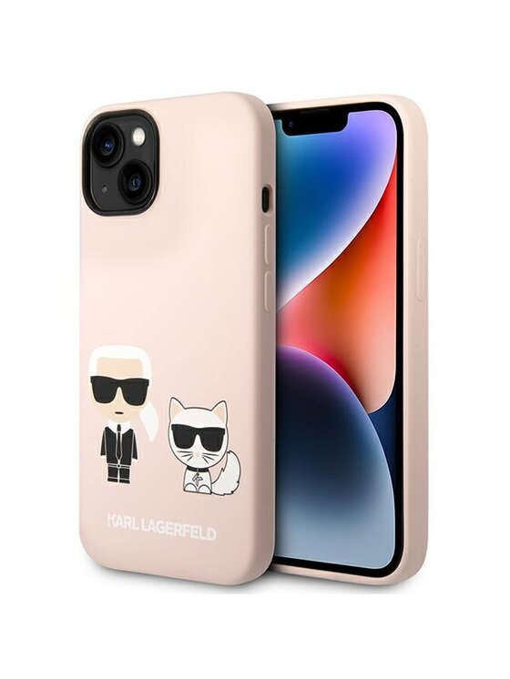 Etui na telefon KARL LAGERFELD, Różowe, Choupette Silicone MagSafe
