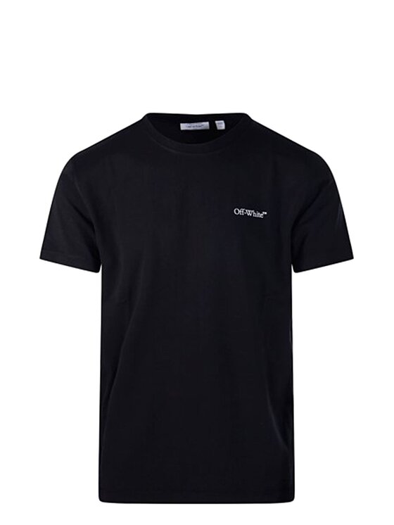 Off-White Off-White T-Shirt OMAA027S26JER001 Czarny Regular Fit
