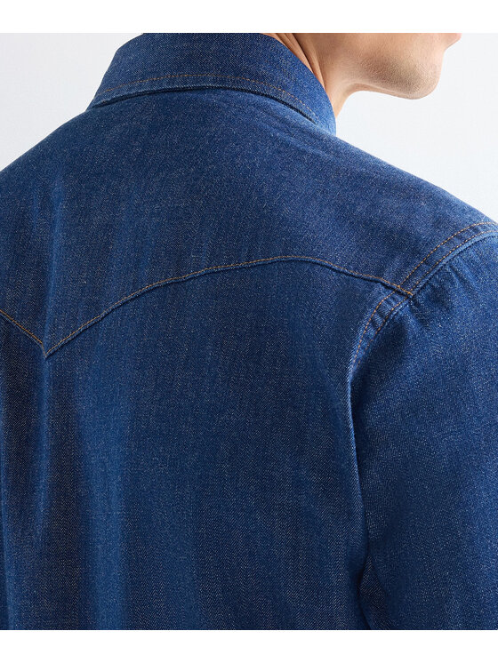 Wrangler Wrangler Koszula jeansowa 112378124 Niebieski Regular Fit