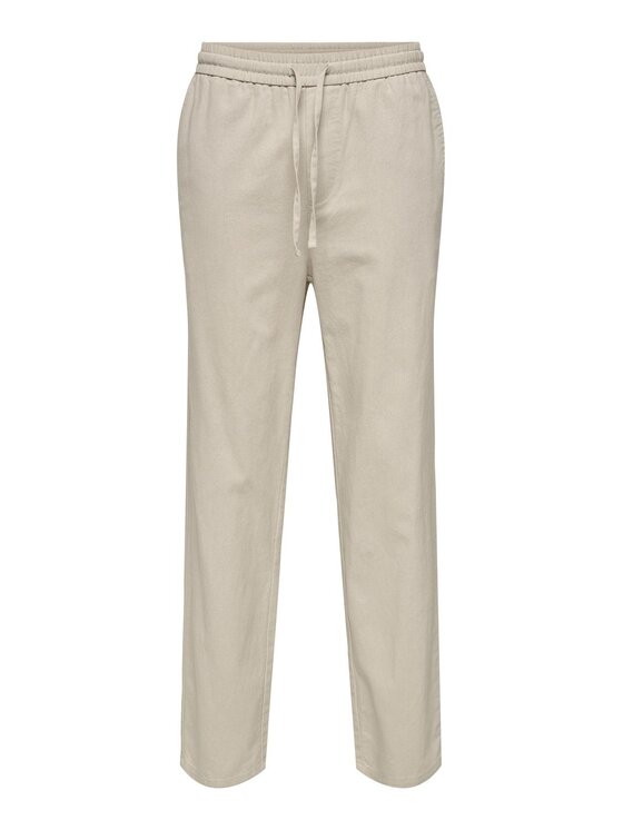 Only & Sons Only & Sons Hlače iz tkanine Sinus 22028267 Bež Loose Fit