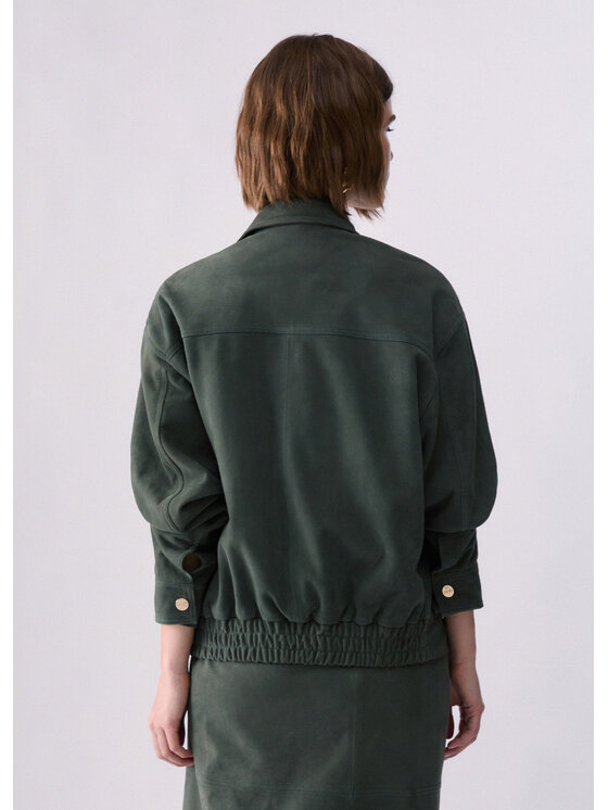 Liu Jo Liu Jo Giacca di pelle CF6120P038280420 Verde Regular Fit