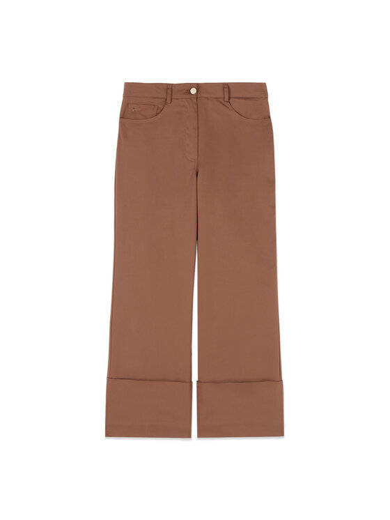 Oltre Oltre Pantaloni di tessuto P736R009310N022 Marrone Regular Fit