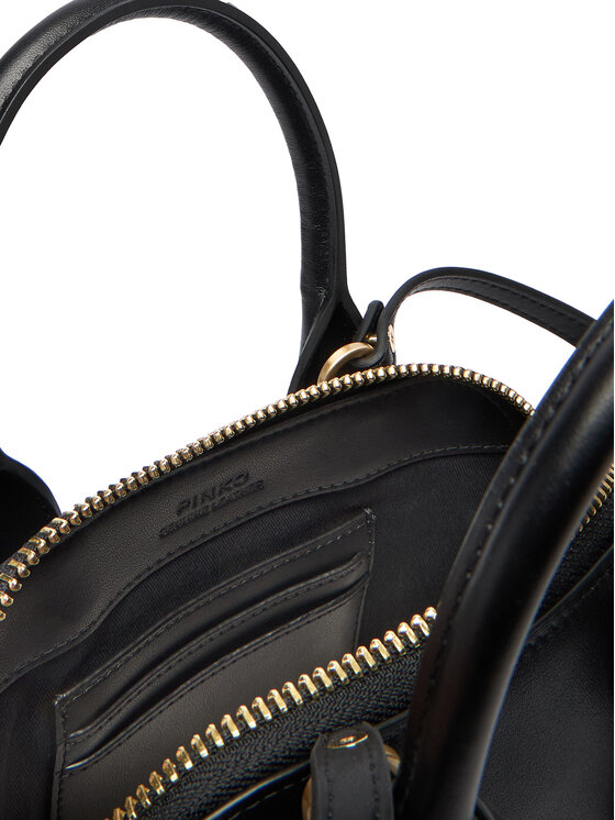 PINKO PINKO Kabelka Bowling Bag Zip Mini AI 25-26 PLTT 105333 A0QO Černá