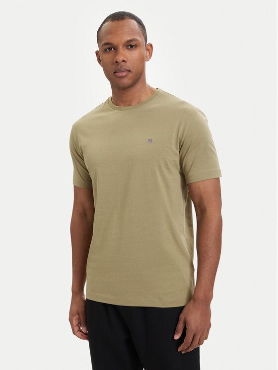 Gant Tricou Shield  2003184 Verde închis Regular Fit