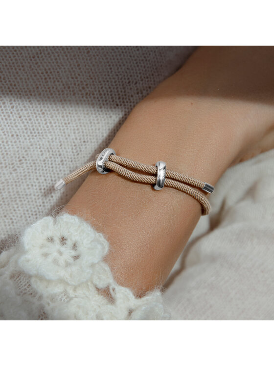 Lilou Lilou Náramok Liana sznurkowa Béžová