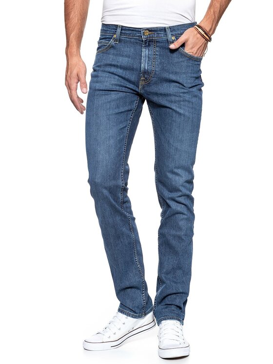 Lee Lee Jeansy RIDER Niebieski Slim Fit