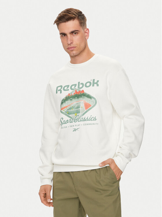 Reebok Mikina Classic Court Sport 100075742 Biela Regular Fit
