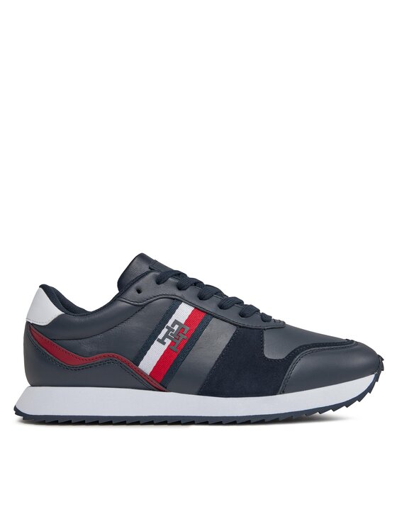 Tommy Hilfiger Tommy Hilfiger Sneakersy Runner Evo Leather FM0FM04714 Tmavomodrá