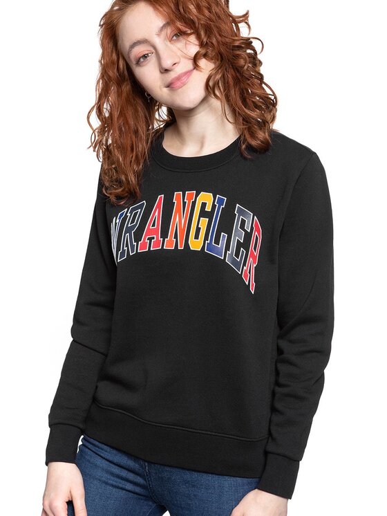 Wrangler Wrangler Felpa REGULAR SWEAT Nero Regular Fit