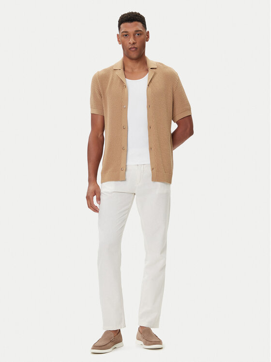 Lindbergh Lindbergh Riidest püksid 30-008003 Valge Tapered Fit