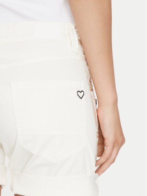 Please Please Джинсові шорти Unbleached D0G8CV9W8L Écru Regular Fit