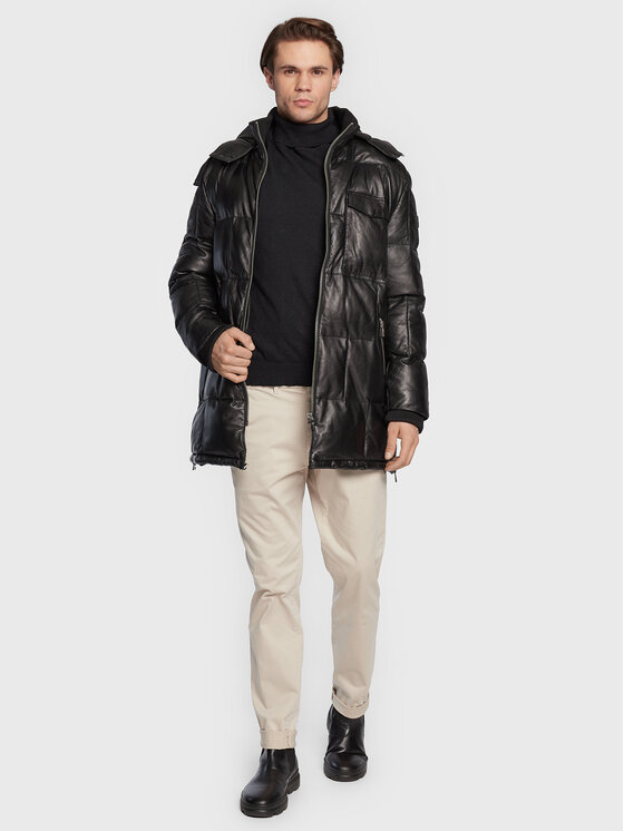 Bugatti Bugatti Prijelazna jakna 222 048 Crna Regular Fit