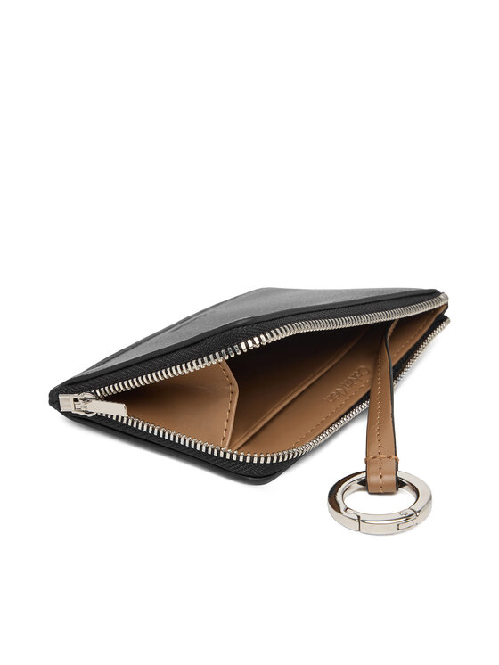Calvin Klein Calvin Klein Калъф за ключове Foil Logo L-Zip Cardcase LV04F1317G Черен