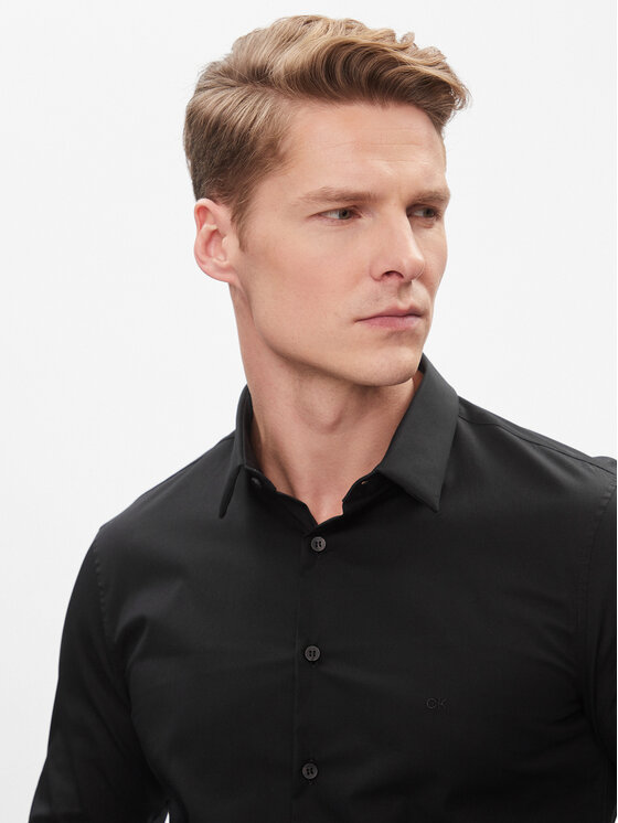 Calvin Klein Calvin Klein Cămașă K10K112743 Negru Extra Slim Fit