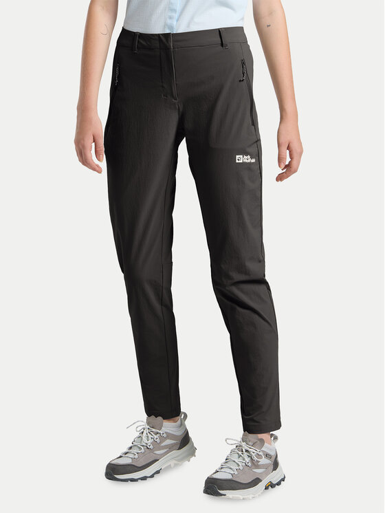 Jack Wolfskin Jack Wolfskin Outdoorové kalhoty Hikeout A63927 Černá Regular Fit