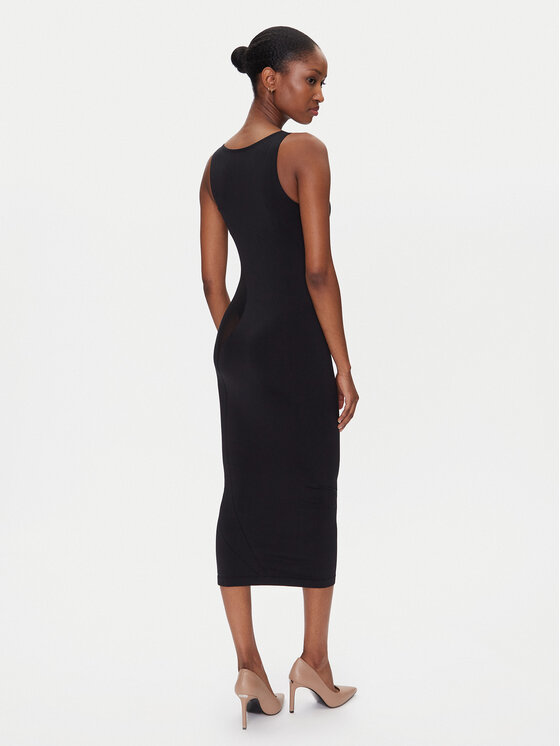 Wolford Wolford Koktejlové šaty Satin Sheer 57176 Čierna Slim Fit