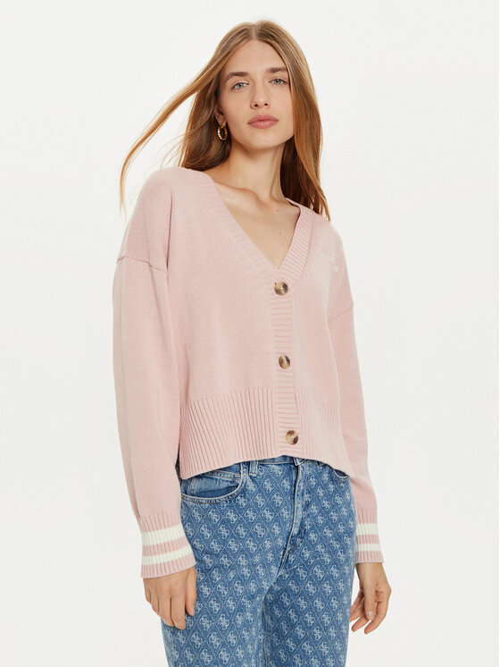 Guess Jeans Guess Jeans Кардиган W4BR81 Z3HM1 Розов Regular Fit