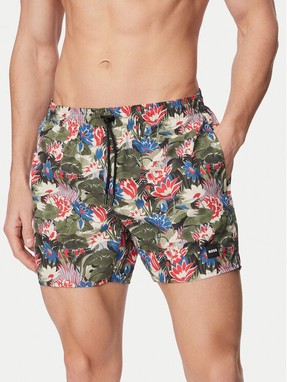 BOSS BOSS Peldšorti Piranha 50508844 Tumši zaļa Regular Fit
