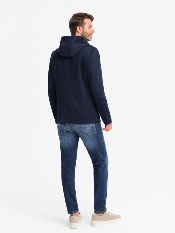 Ombre Ombre Sako OM-BLZB-0126 Tmavomodrá Regular Fit