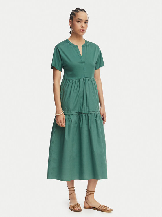 Weekend Max Mara Letné šaty Capsula 2615621032 Tmavo zelená Regular Fit