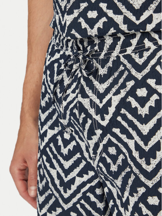 Jack & Jones Jack & Jones Krekla un auduma šortu komplekts Milo Seersucker Resort 12297829 Tumši zils Loose Fit