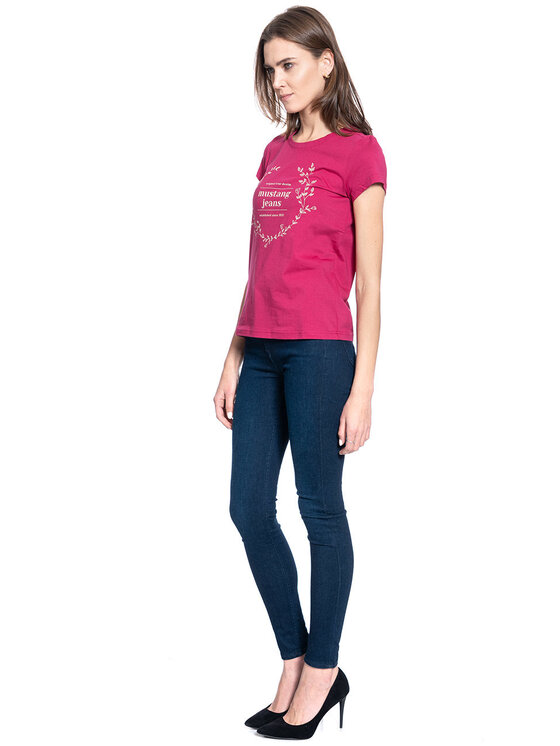 Mustang Mustang T-Shirt ALINA C PRINT Różowy Regular Fit