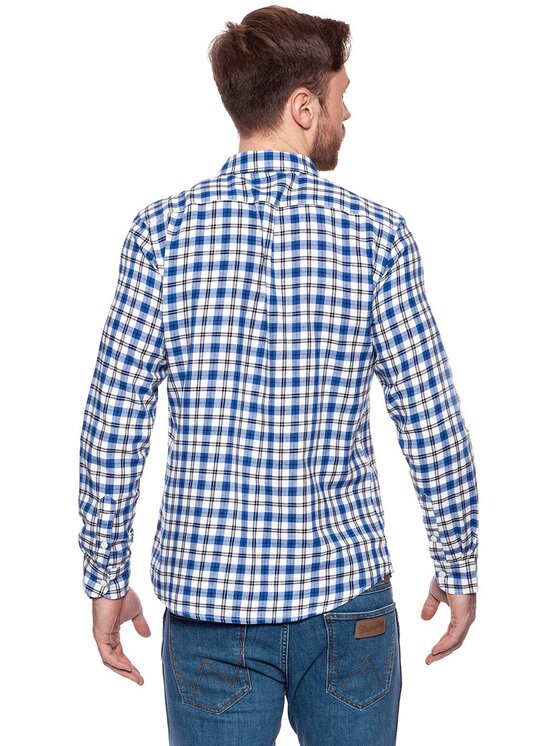 Wrangler Wrangler Camicia L/S 1PKT SHIRT Blu Regular Fit